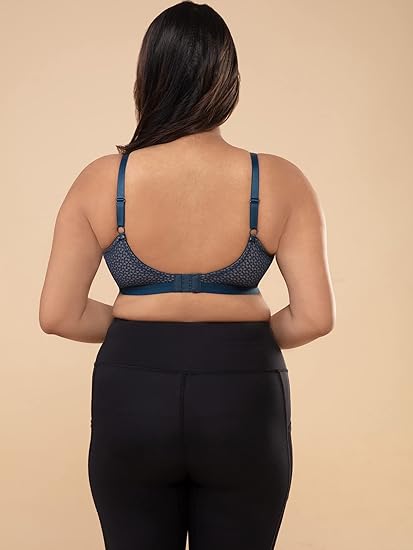 NYKD Everyday Textured Lace Support Bra for Women Non-Padded, Wired, Full Coverage, Daily Use – NYB140